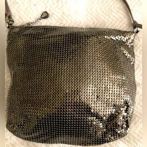 FINAL PRICE!!!Gold colour crystal mesh look mini bag, shoulder strap